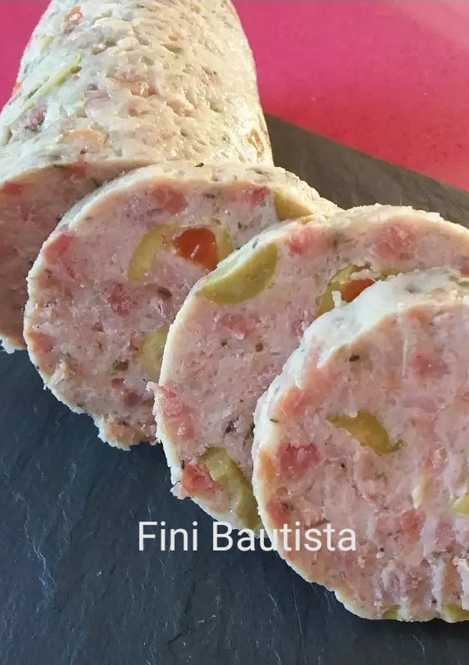 Una foto de Fiambre de pollo sin huevo