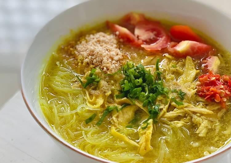 Resep Soto ayam kuning (soto ayam lamongan) Anti Gagal