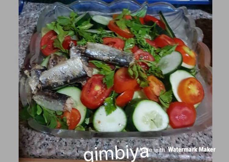 How to Cook Appetizing Sardine topper vegetable salad