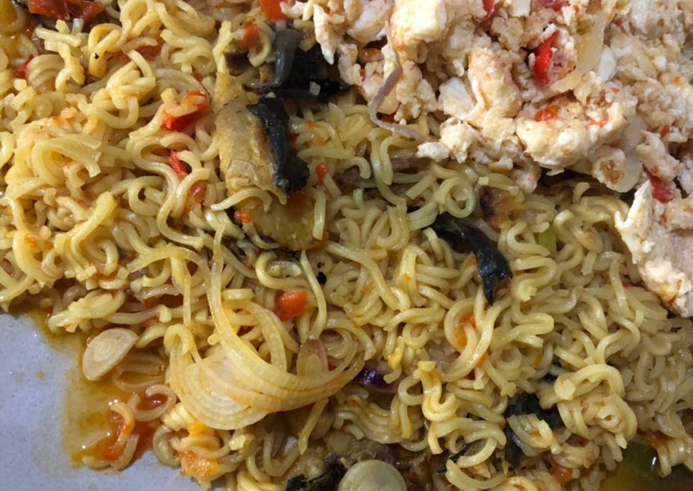 Noodles with dry fish
