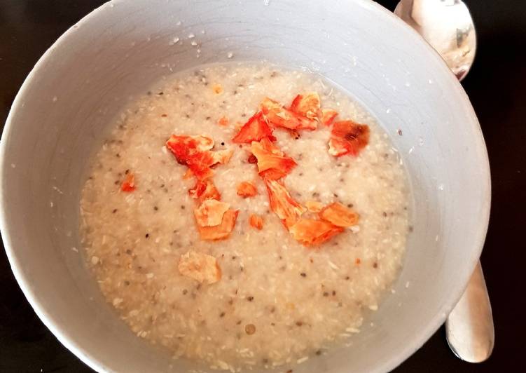 Easiest Way to Prepare Homemade My Porridge with desicated Coconut &amp; Chia Seeds 😗