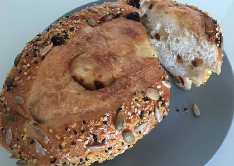 Recipe of Award-winning Multigrain raisin bread loaf