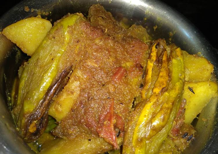 Get Inspiration of Aloo potoler dalna(potato parwal curry)