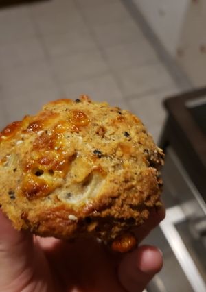 Una foto de Pan de queso con harina integral