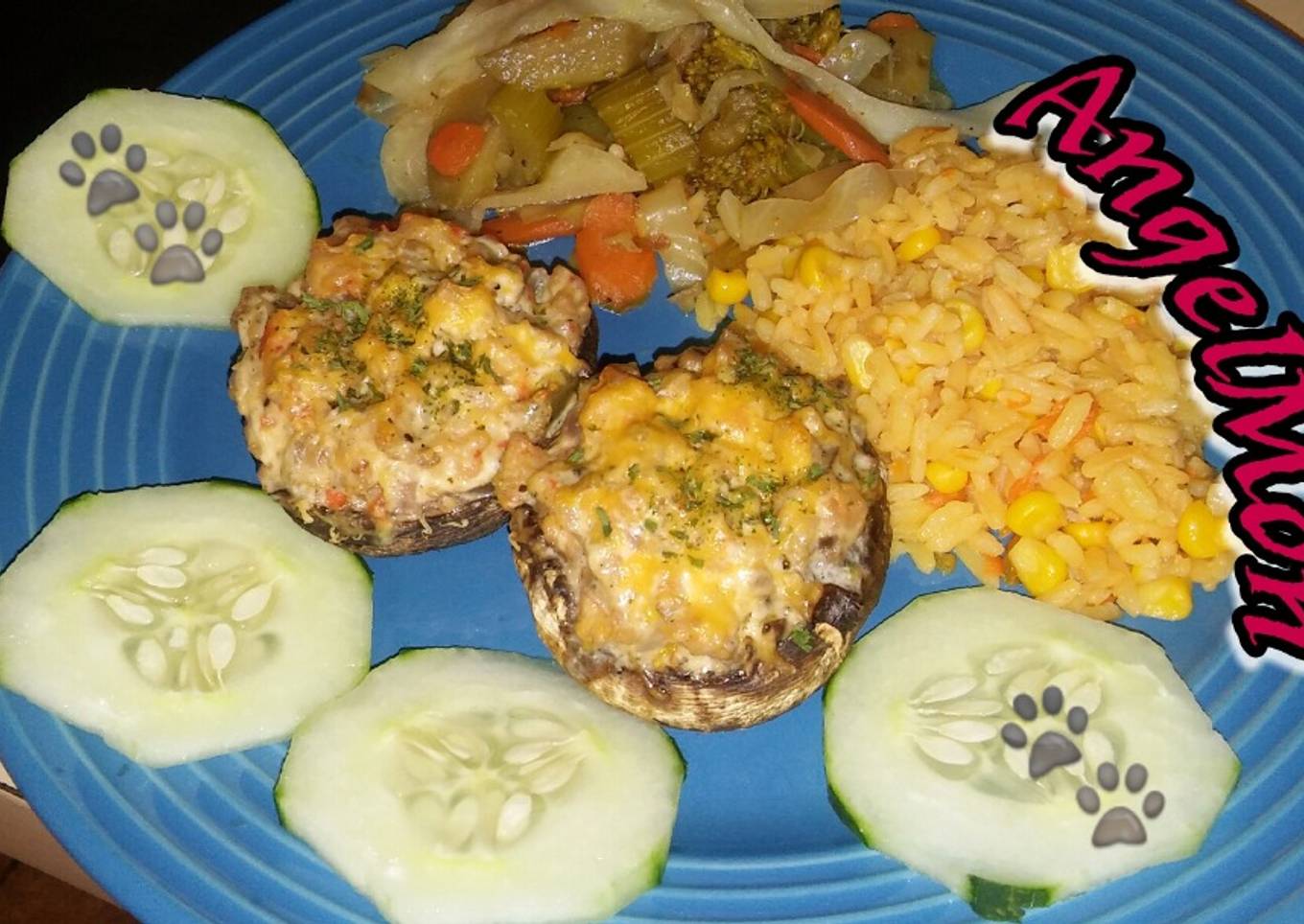 🍄Champiñones Rellenos🍄 (a mi manera😋)