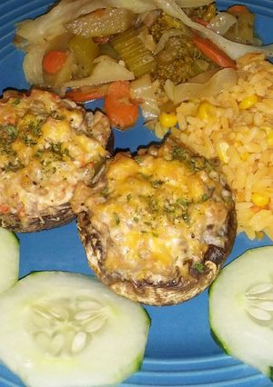 Una foto de 🍄Champiñones Rellenos🍄 (a mi manera😋)