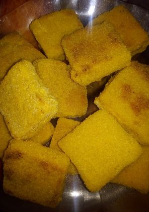 Una foto de Bocaditos de polenta fritos
