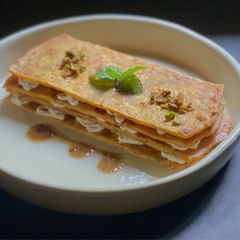 A picture of Miso Shrikhand in Thepla.