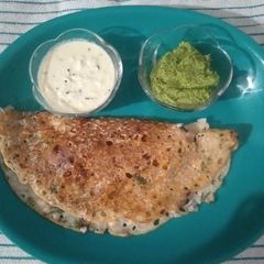 A picture of Onion Rava Masala Dosa.