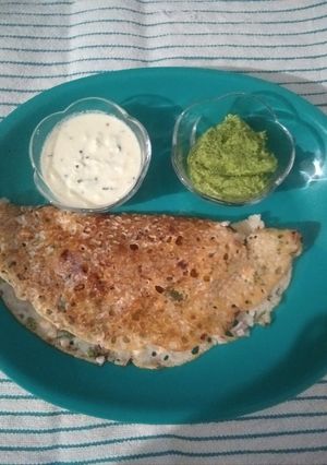 A picture of Onion Rava Masala Dosa.