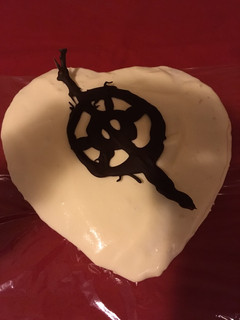 Una foto de Corazón de chocolate blanco