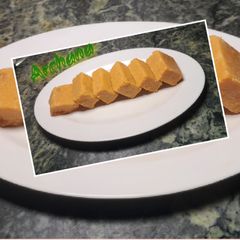 A picture of (chocolety coconuts mango burfi).
