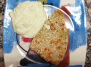 Una foto de milanesa de soya y avena