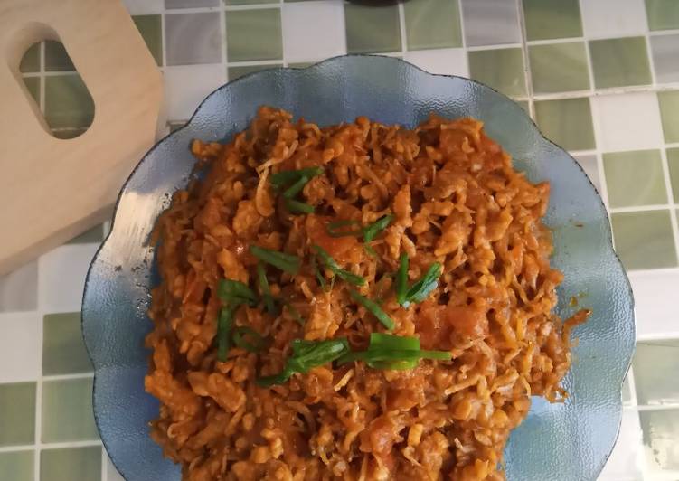 Langkah Mudah untuk Membuat Tempe+teri goreng sambel, Bikin Ngiler