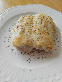 Una foto de Canelones de soja texturizada