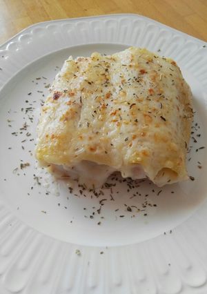 Una foto de Canelones de soja texturizada