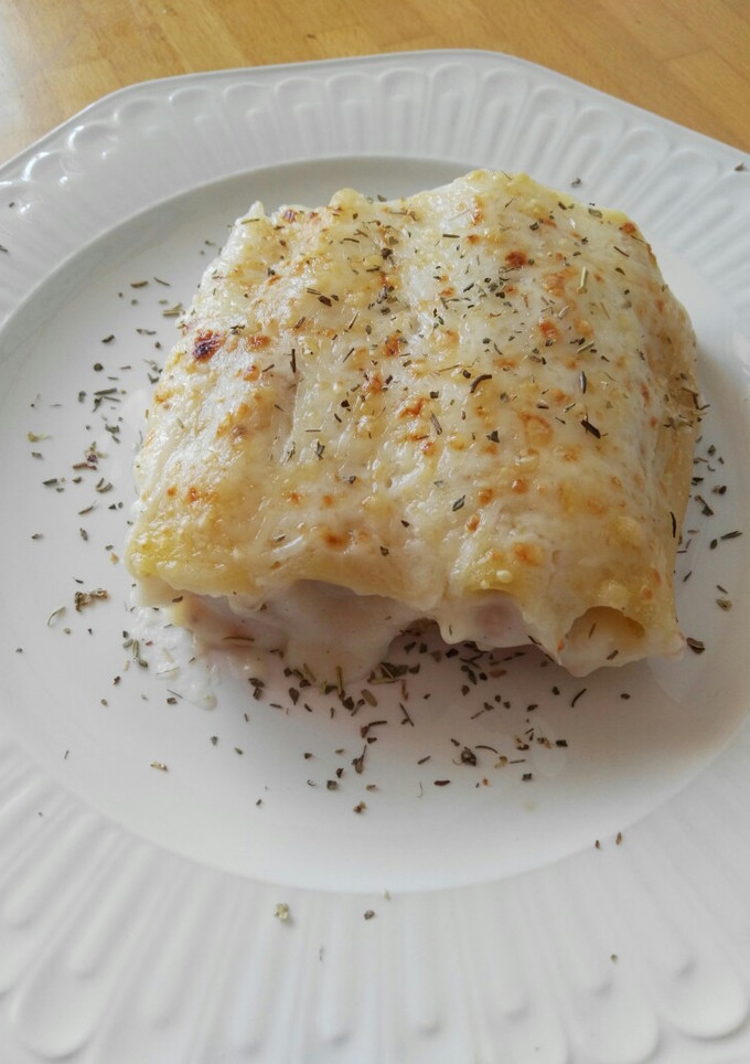 Una foto de Canelones de soja texturizada