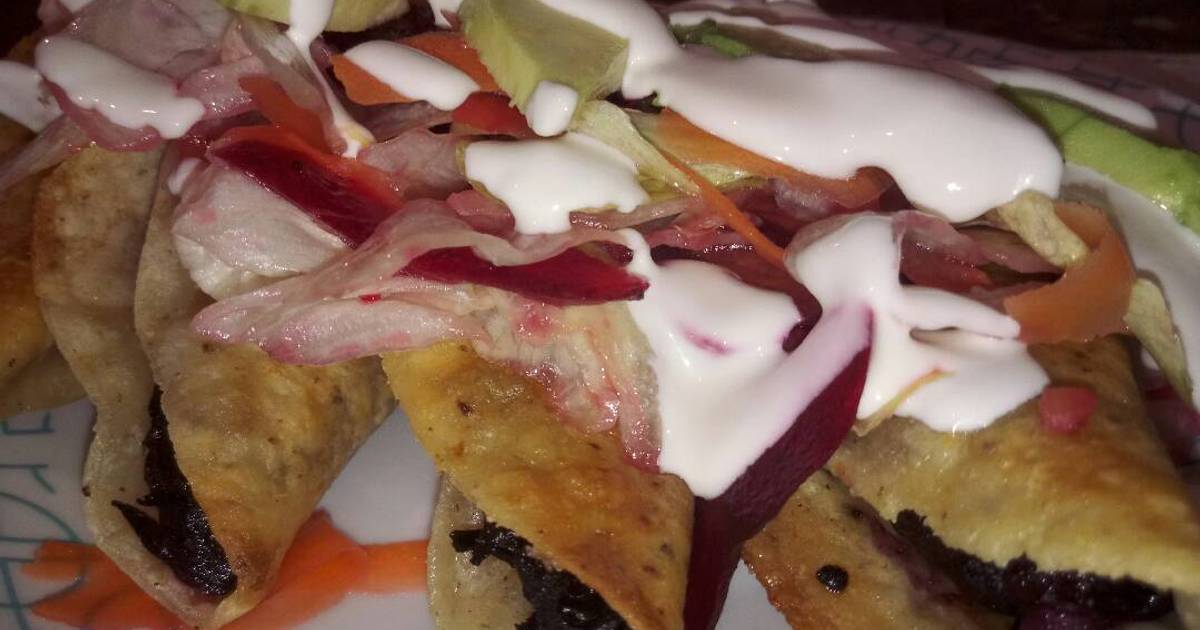 Tacos dorados de JAMAICA Receta de Viva la Pam Cookpad