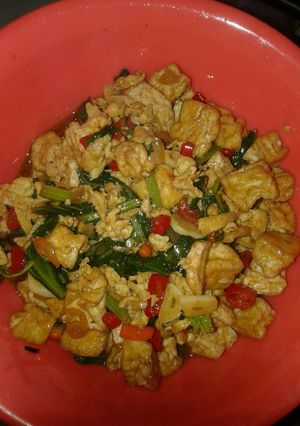 Foto resep Tumis tahu sawi orak arik telur