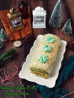 Foto resep Pandan Chiffon Roll Tepung Ketan