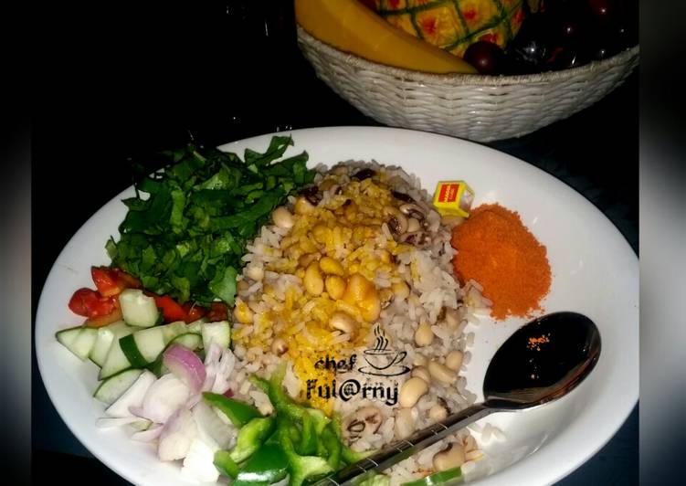 Rice and beans wit palm oil nd pepper by s@lma ful@rny