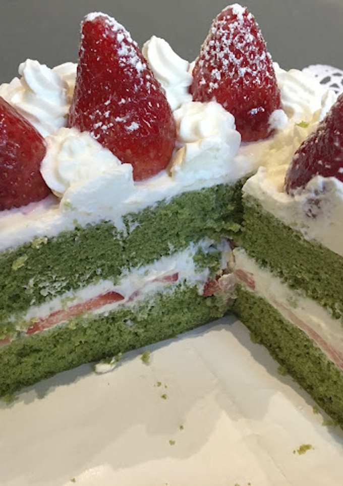Una foto de Matcha Ichigo Shortcake