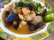A picture of galangal prawns