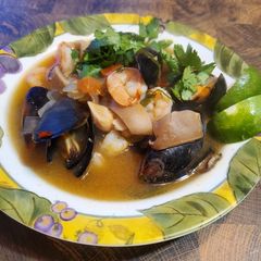 A picture of Brad's Tom Yum soup.