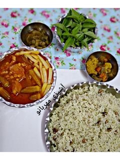عکسی از دستور خورشت بامیه با لپه