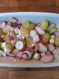 Salada de Rábano, Uvas e Feta
