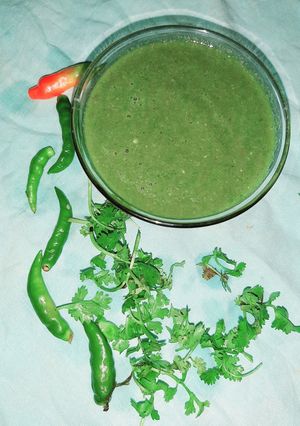 तीखी हरी चटनी (Tikhi Hari Chatni Recipe in hindi) रेसिपी मुख्य फोटो