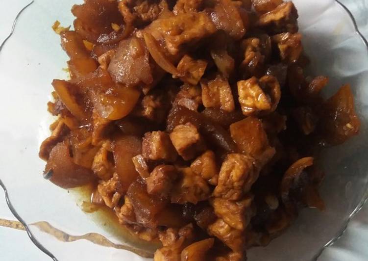 Tumis cecek/kikil tahu tempe simple