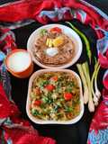 Green Spices Ringan no Olo with Jowar Bajra Roti - Kathiyawadi Dinner