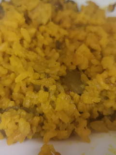 Una foto de Arroz con carne y champiñones