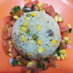A picture of Sweet Corn Pulao.