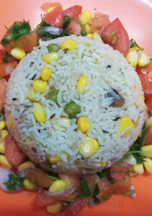 A picture of Sweet Corn Pulao.