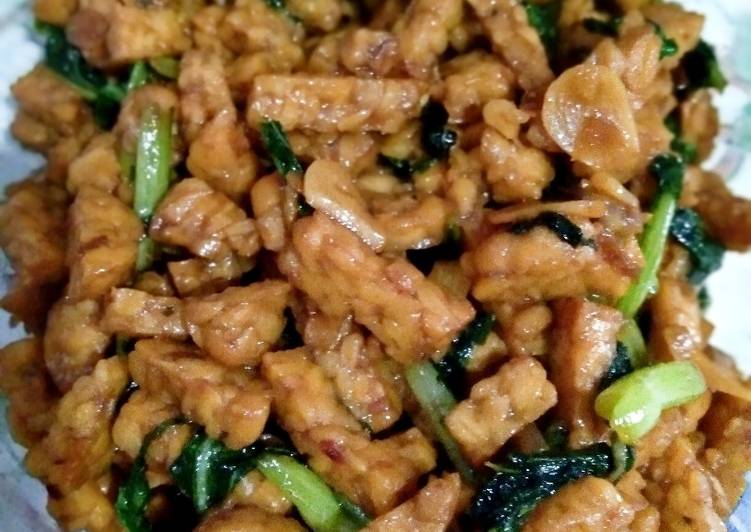 Oseng Tempe Kecap + Sawi