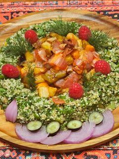 صورة لوصفة برغل بحمسة الخضار