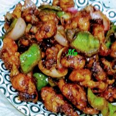 A picture of Chilli Gobhi (Cauliflower).