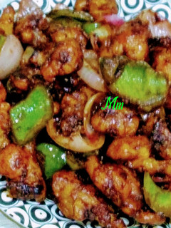 A picture of Chilli Gobhi (Cauliflower).