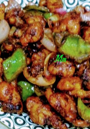 A picture of Chilli Gobhi (Cauliflower).