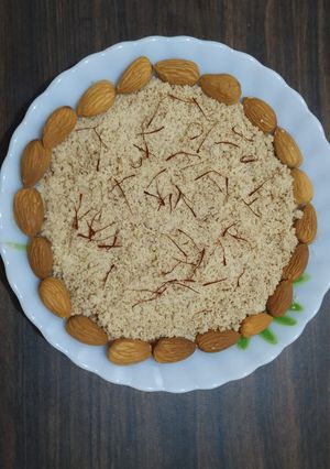 A picture of Badam kaju powder mix.