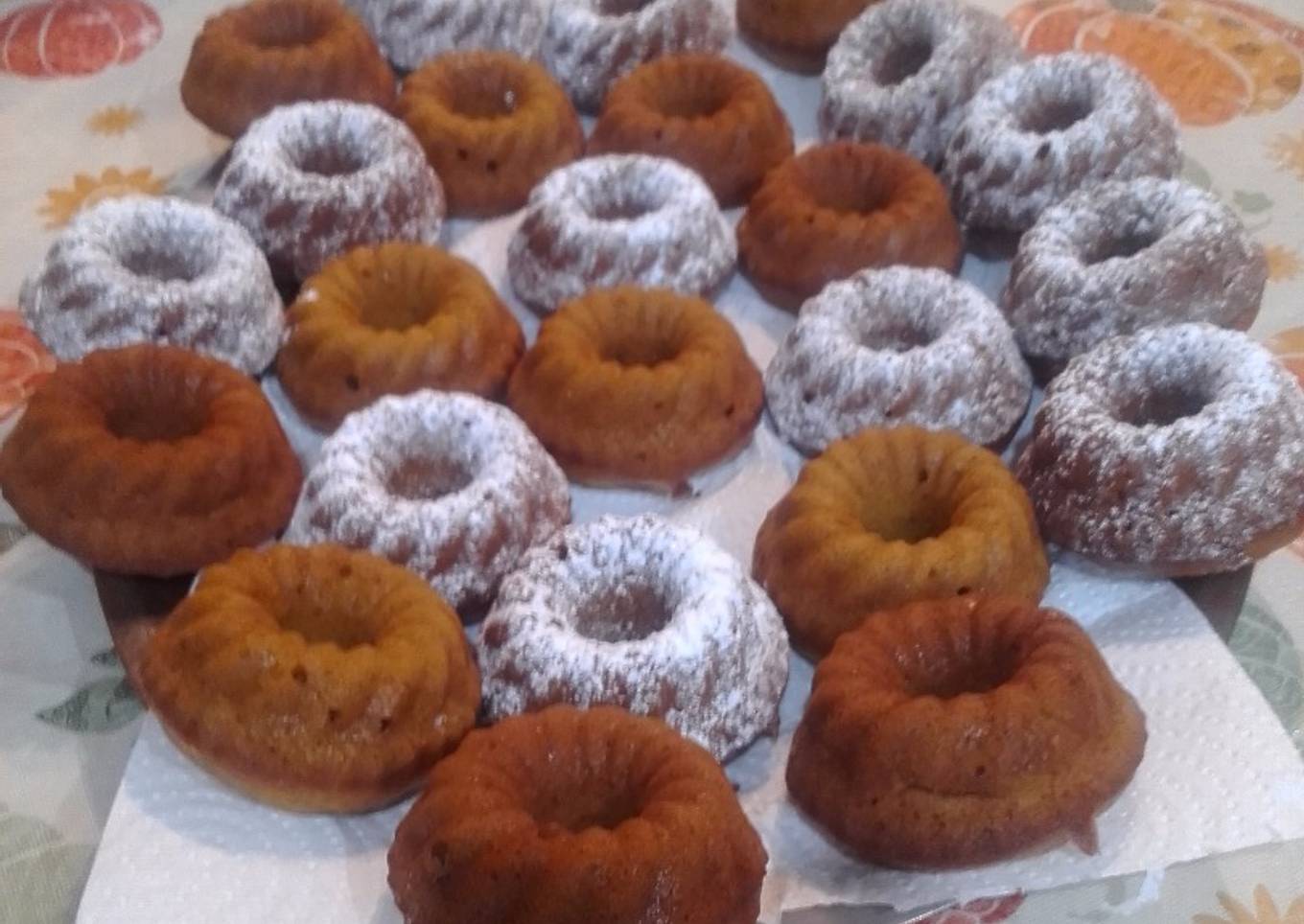 Mini Bundt Cakes de Calabaza