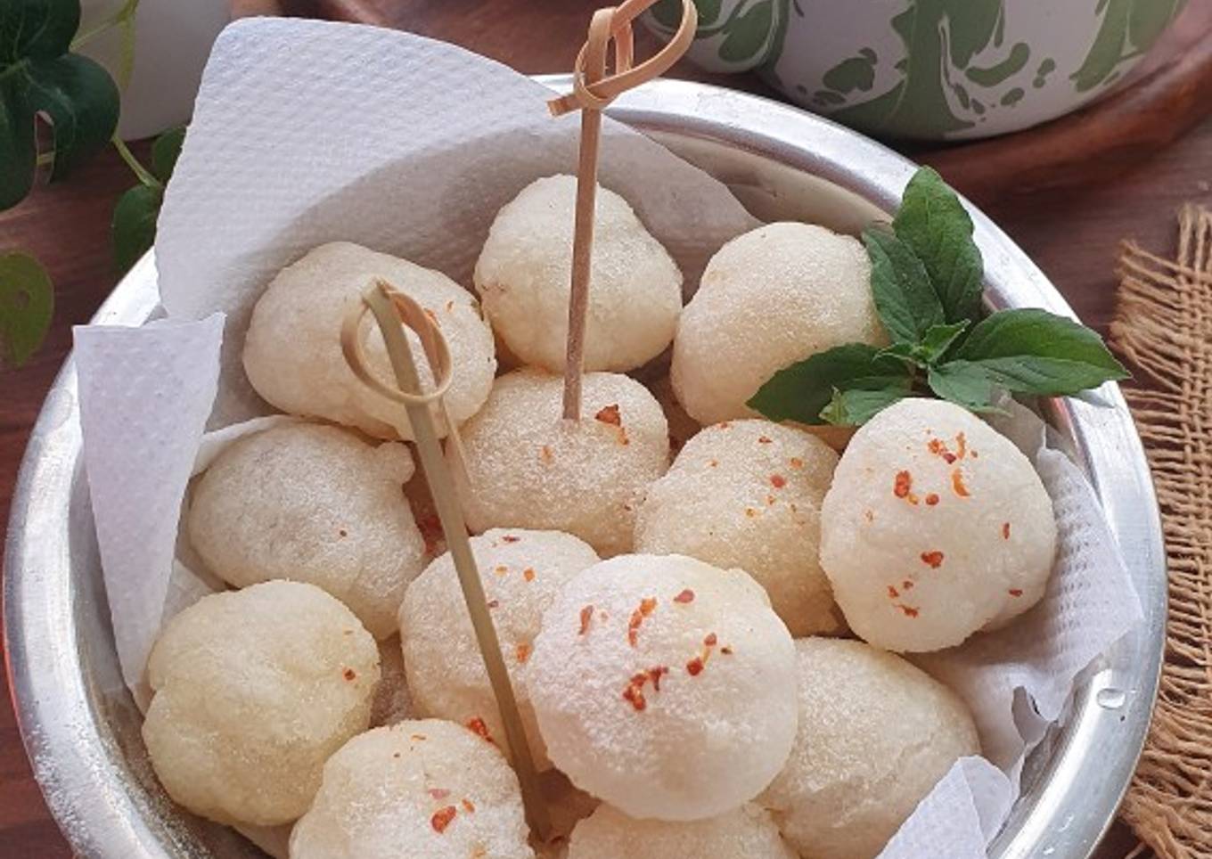 Cimol rasa jagung bakar pedas
