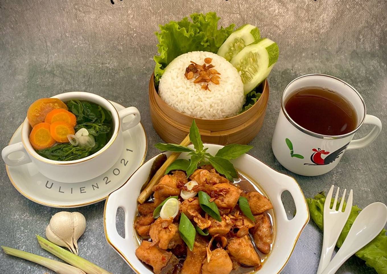 Rica ayam & sayur bayam