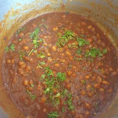 A picture of Baked Potatoes with Masala Beans.