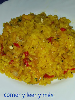 Una foto de Arroz meloso de cebolla y bacalao
