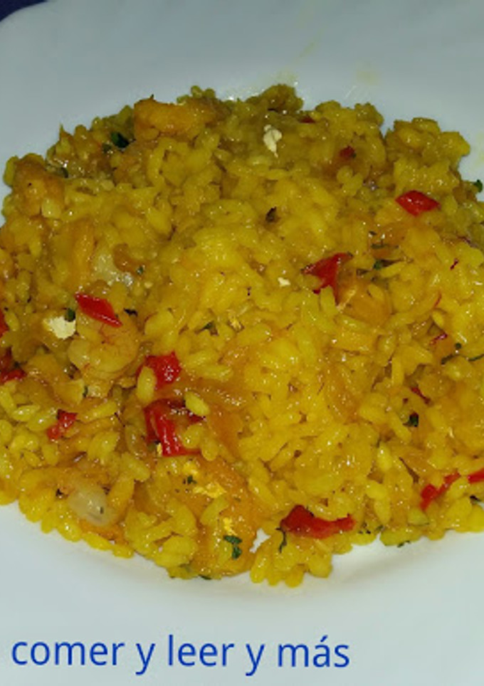 Una foto de Arroz meloso de cebolla y bacalao