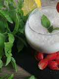Milkshake fraise citron basilic 🍓🍋🥬