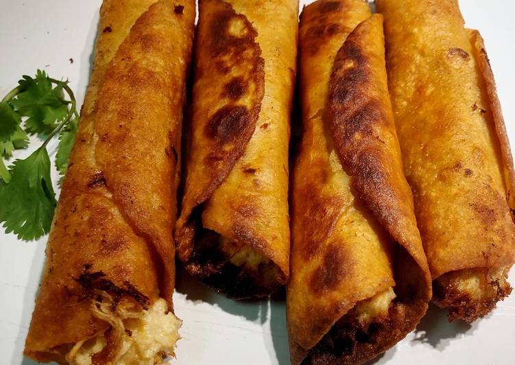 Recipe of Yummy Easy Creamy Chicken Flautas